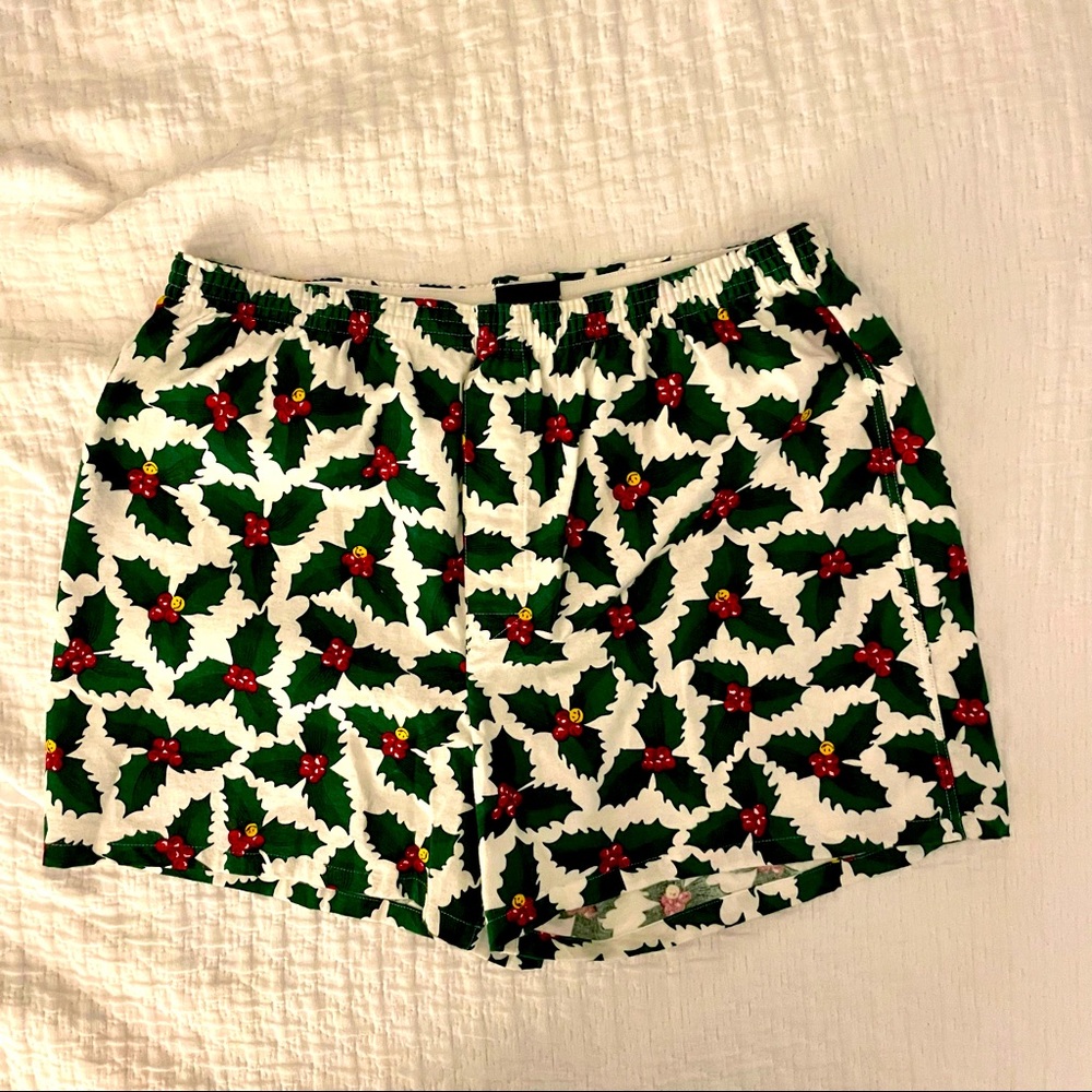 Joe Boxer Men’s Holiday Underware Holly Motif XL